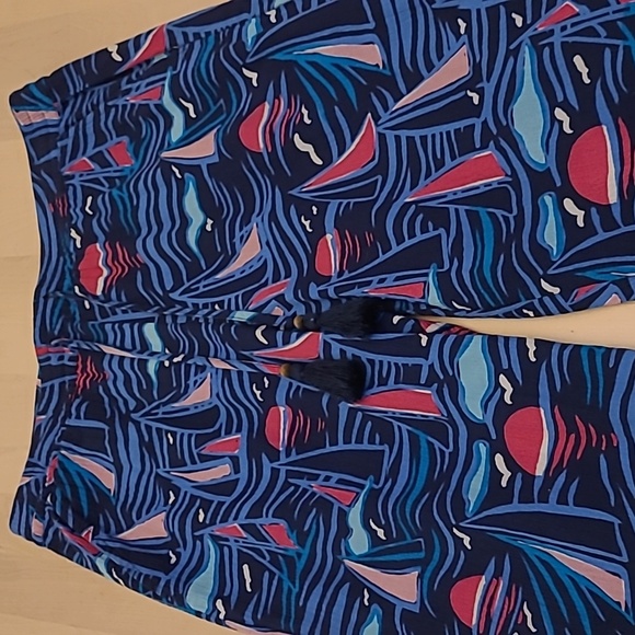 NWOT TALBOTS 100% Cotton Sailboat Themed Coastal Pants with Pockets - Picture 4 of 15